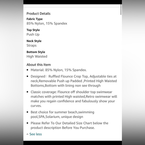 Heat Move Women High Waisted Retro Flounce Off Shoulder Two Piece Swimsuit - Picture 6 of 6